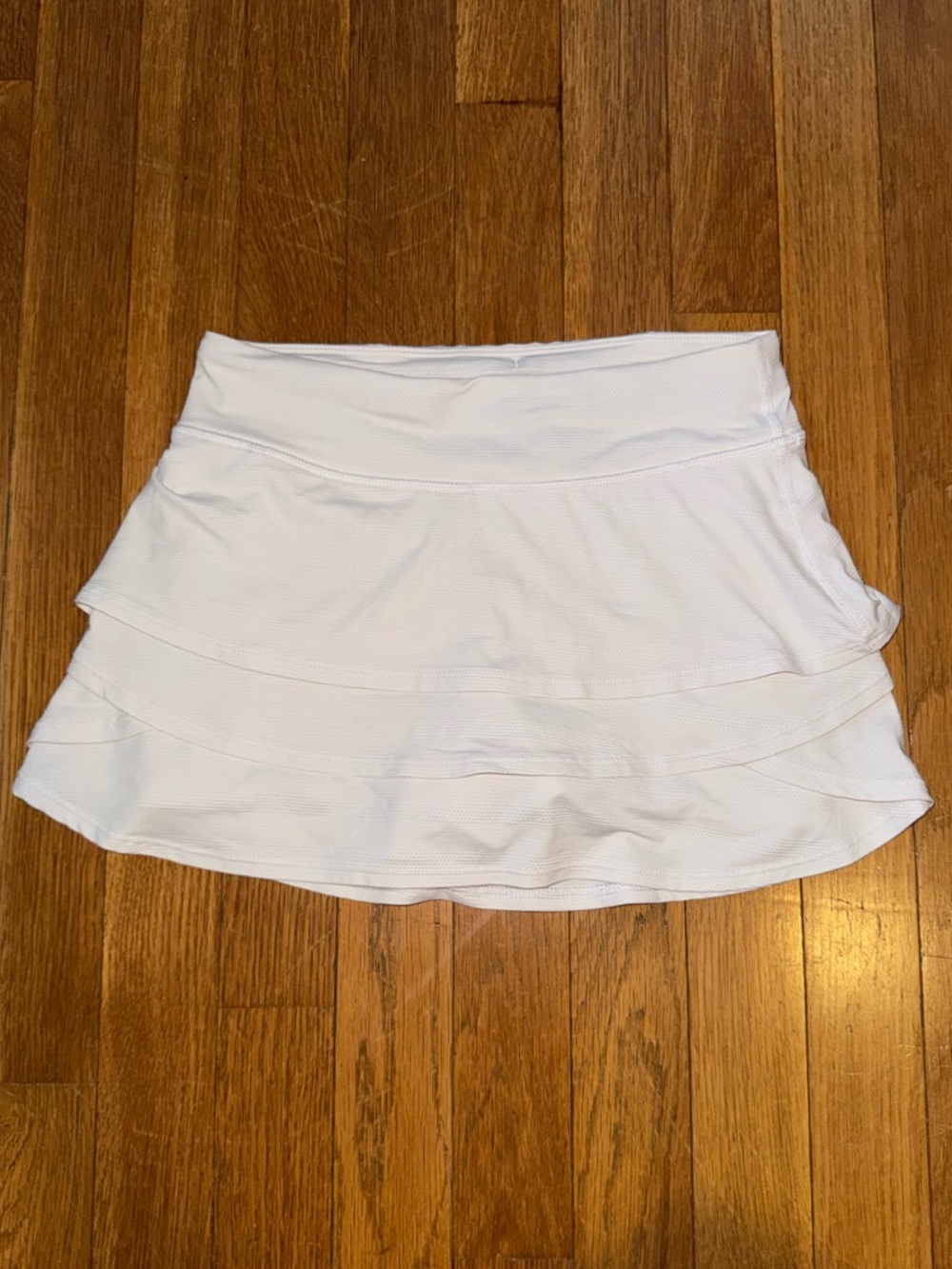 Athleta Girl White Layered Tennis Skirt - Active Skort | Size Girl 8-10